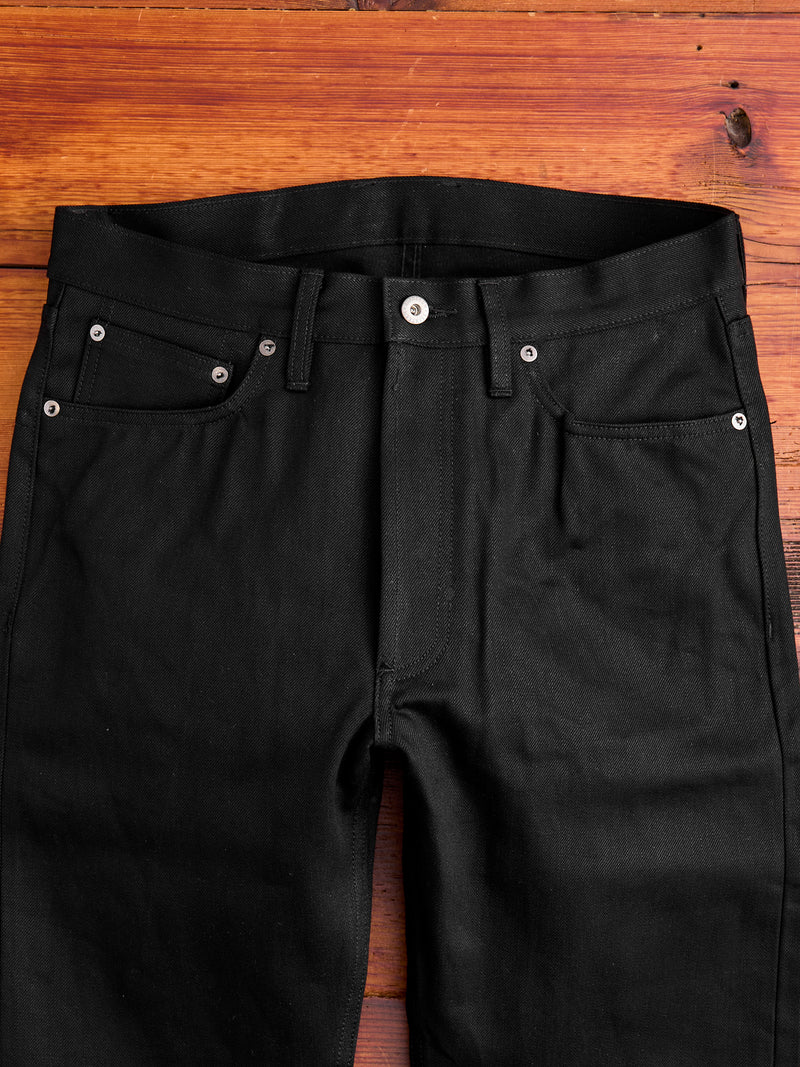 CT-220x Solid Black 14.5oz Selvedge Denim - Classic Tapered Fit