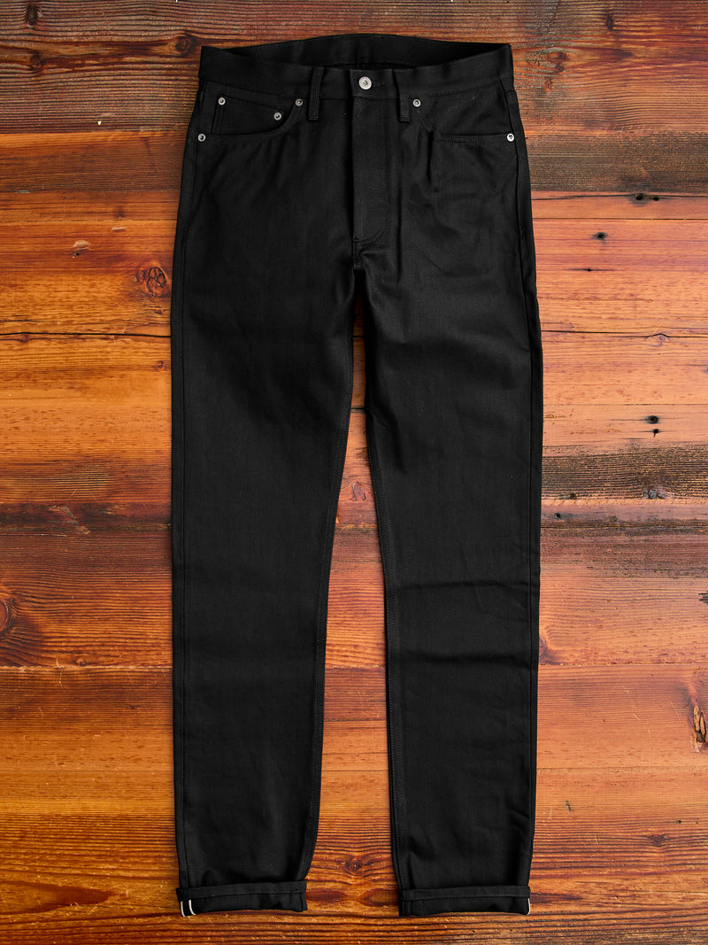 CT-220x Solid Black 14.5oz Selvedge Denim - Classic Tapered Fit