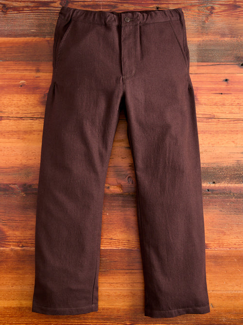 Cotton Wool Easy Pants in Brown