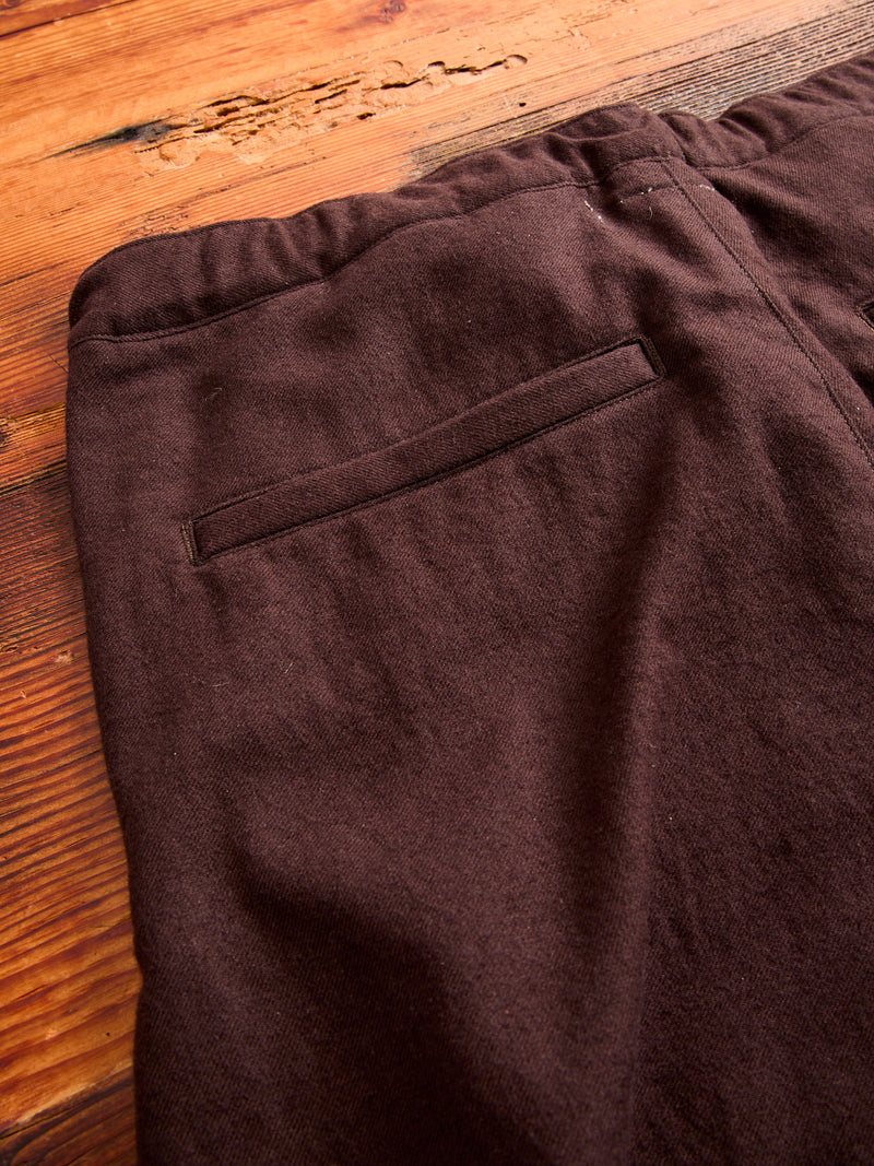 Cotton Wool Easy Pants in Brown