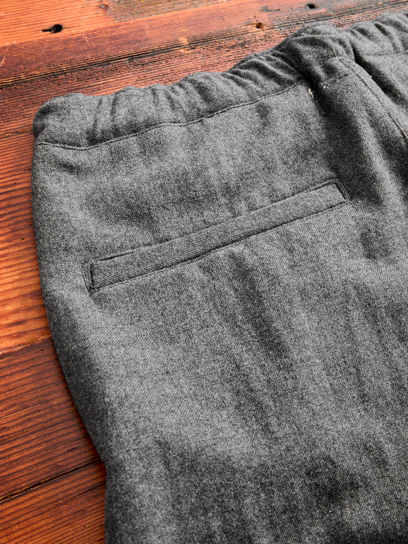 Cotton Wool Easy Pants in Charcoal Grey