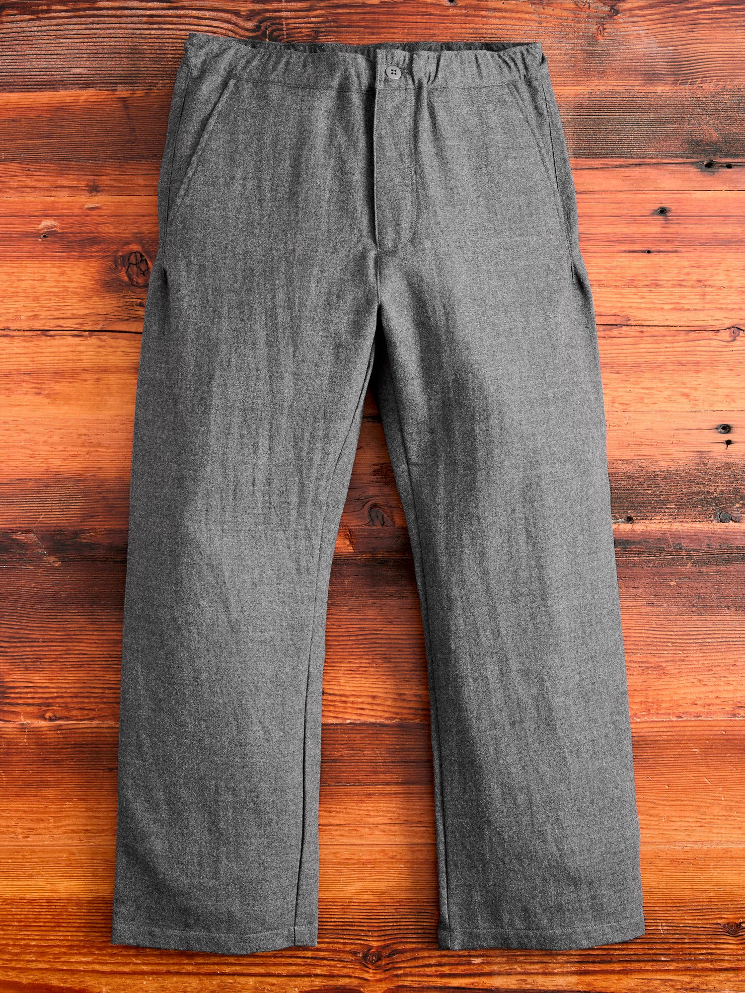 Cotton Wool Easy Pants in Charcoal Grey