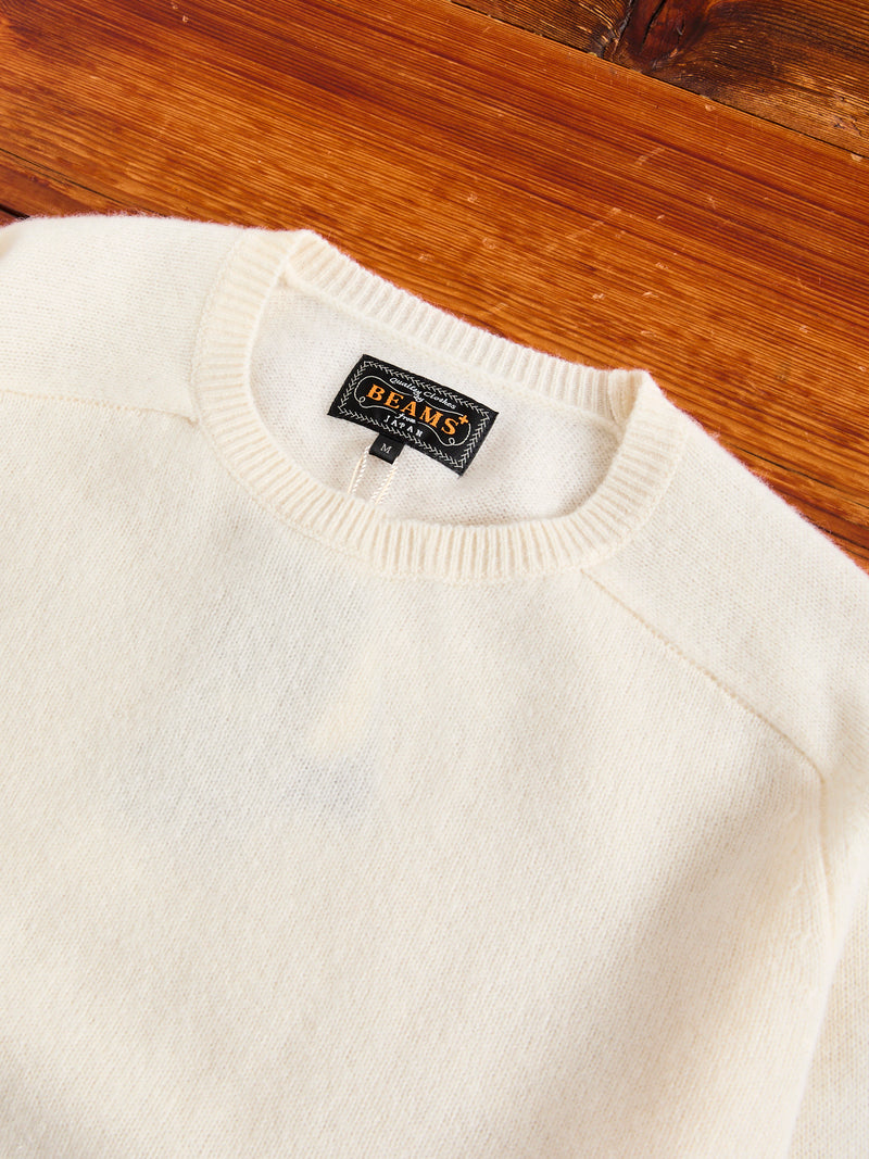 9G Crewneck Knit Sweater in Off White