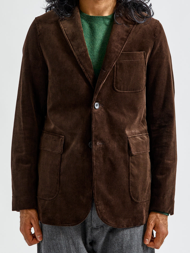 3B Comfort Corduroy Jacket in Dark Brown