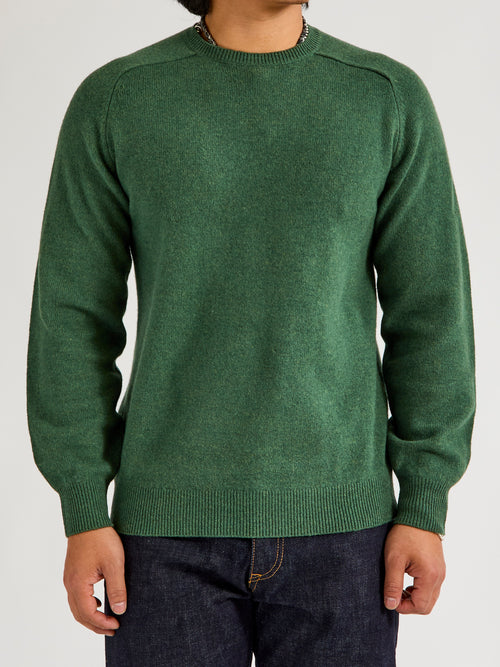 9G Crewneck Knit Sweater in Green