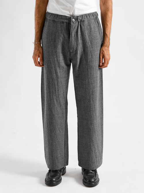 Cotton Wool Easy Pants in Charcoal Grey