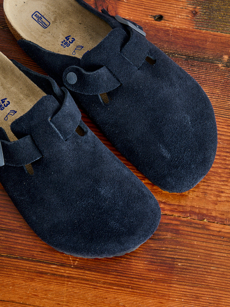 Boston Clog in Suede Midnight