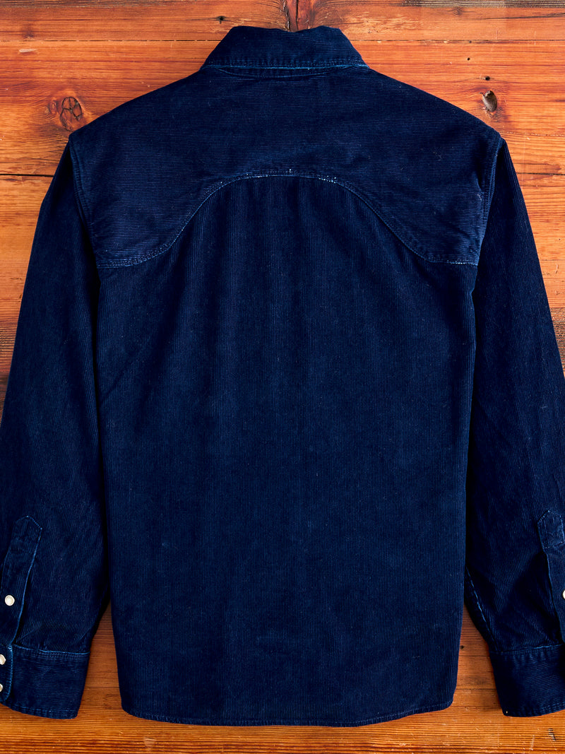 Packard Western Shirt in Indigo Corduroy