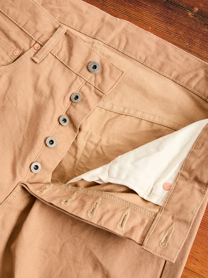 ONI-022-SCKB 10oz Selvedge Chino in Khaki Beige