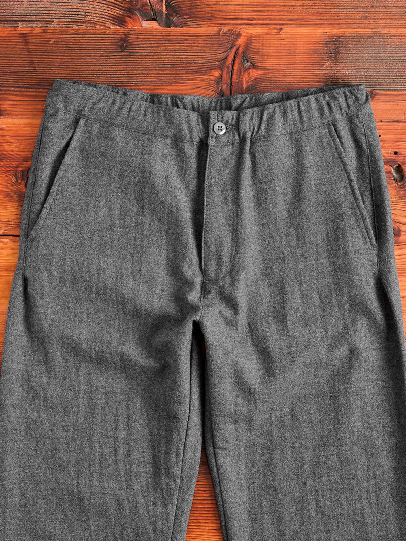 Cotton Wool Easy Pants in Charcoal Grey