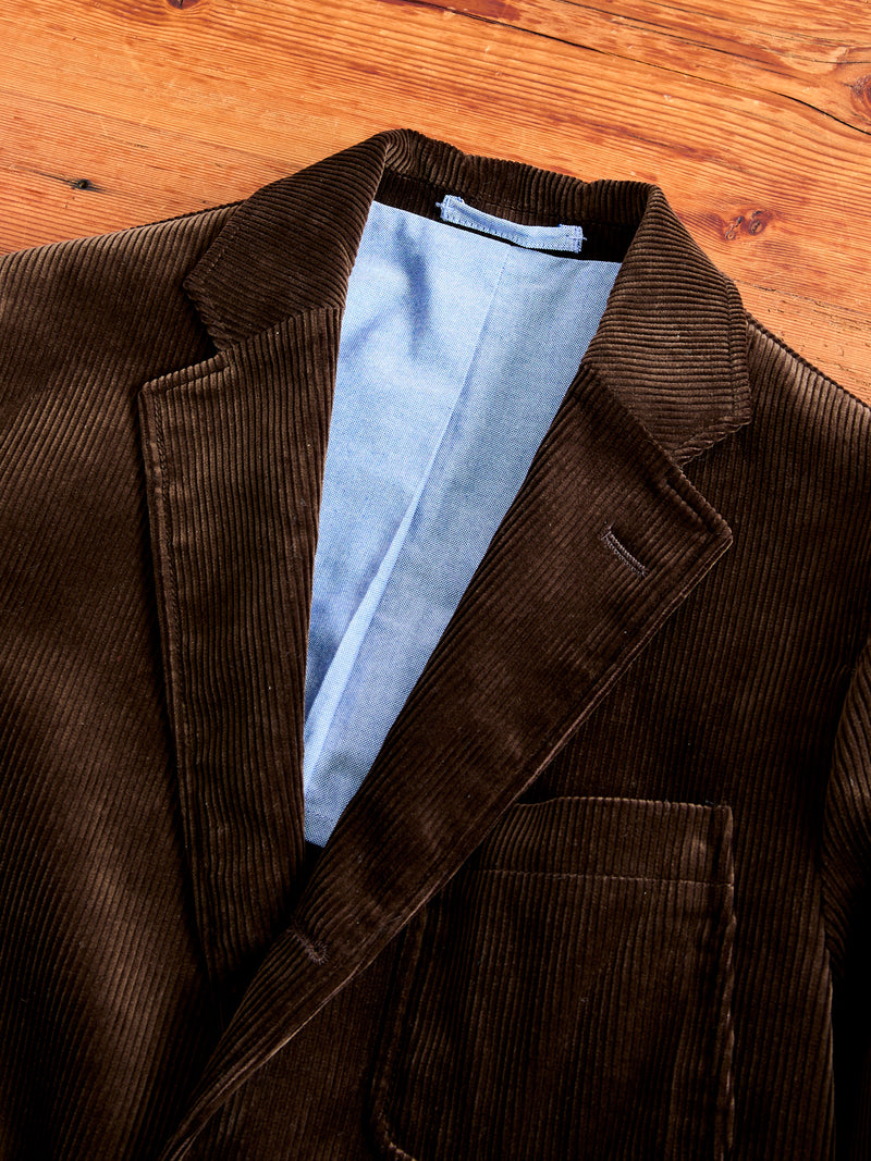 3B Comfort Corduroy Jacket in Dark Brown