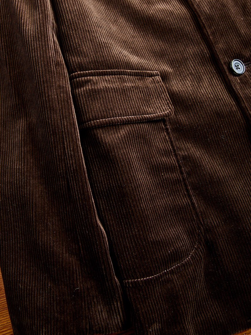 3B Comfort Corduroy Jacket in Dark Brown