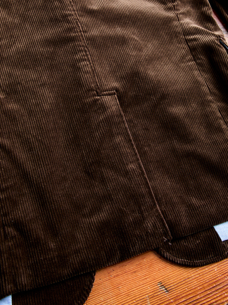 3B Comfort Corduroy Jacket in Dark Brown