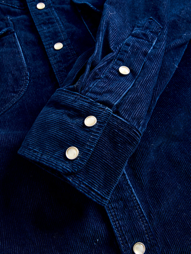 Packard Western Shirt in Indigo Corduroy