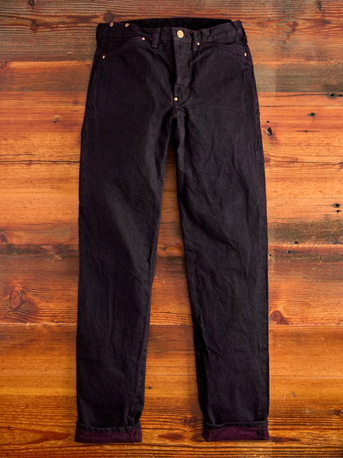 130 "Hadal Purple Overdye" 16oz Selvedge Denim - High Rise Taper Fit