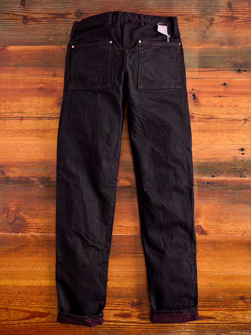 130 "Hadal Purple Overdye" 16oz Selvedge Denim - High Rise Taper Fit