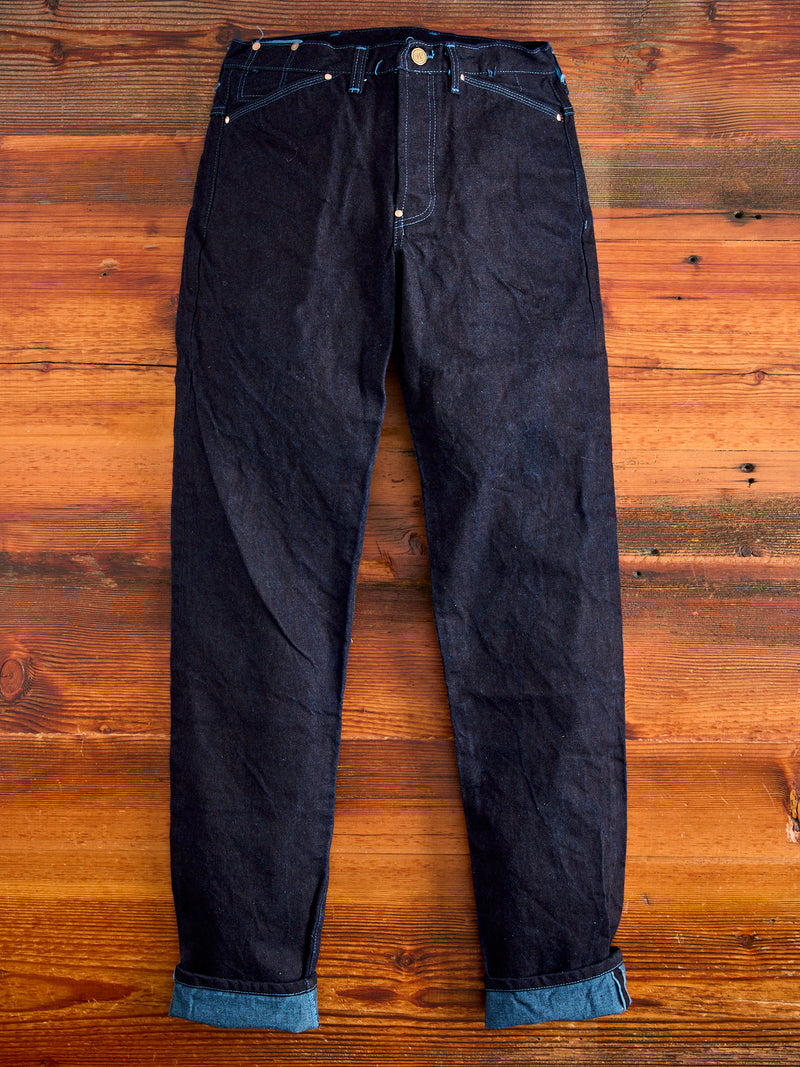 130 "Woad Overdye" 16oz Selvedge Denim - High Rise Taper Fit