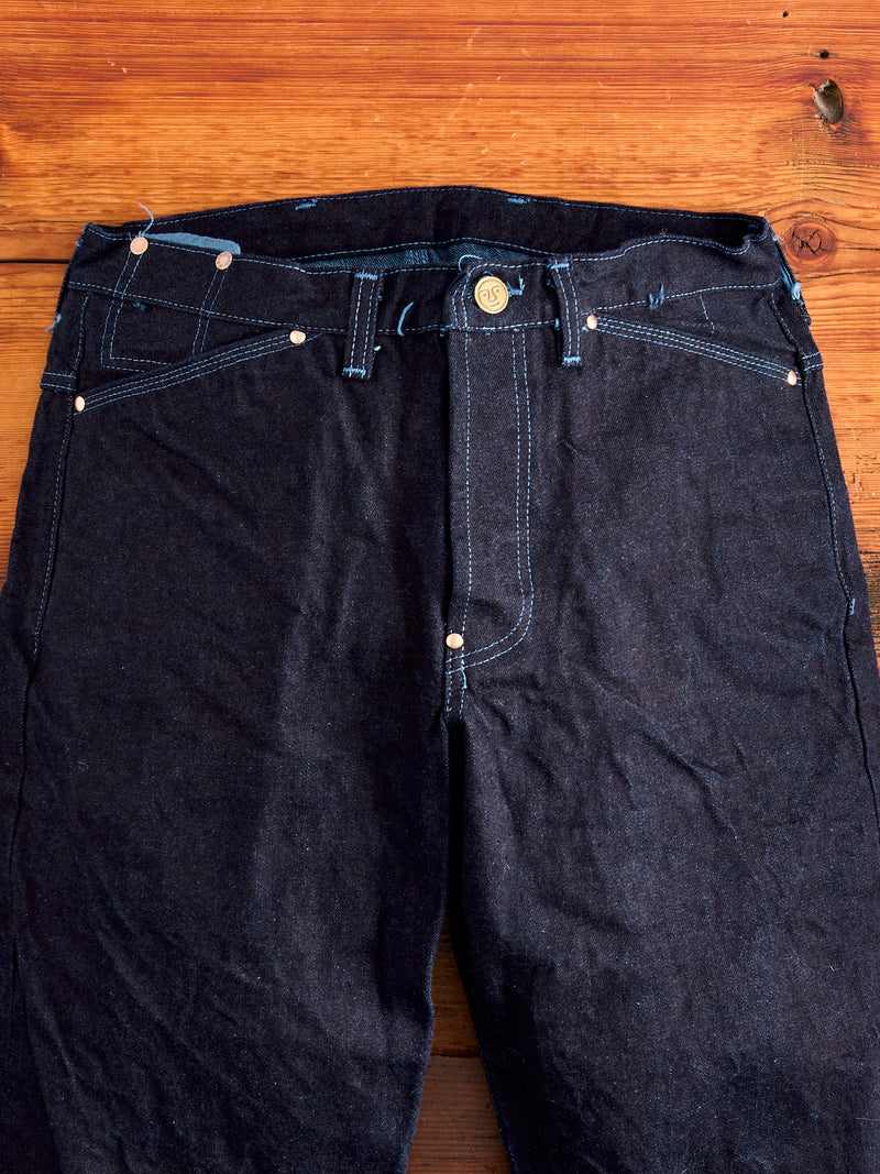 130 "Woad Overdye" 16oz Selvedge Denim - High Rise Taper Fit