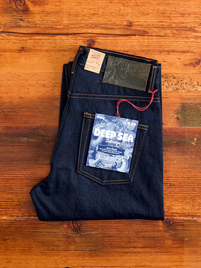 "Deep Sea Selvedge" 12.5oz Double Indigo Selvedge Denim - Easy Guy Fit