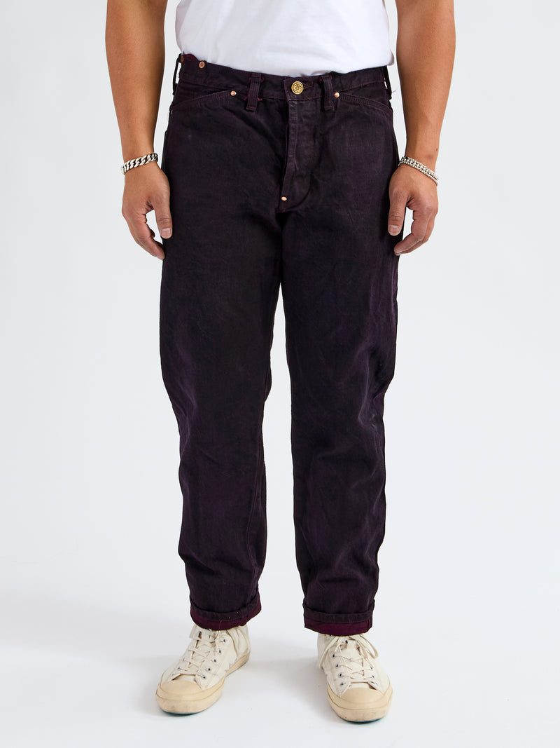 130 "Hadal Purple Overdye" 16oz Selvedge Denim - High Rise Taper Fit