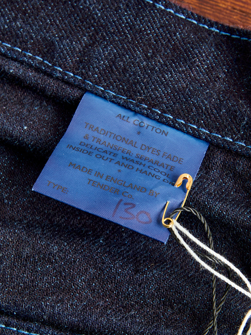 130 "Woad Overdye" 16oz Selvedge Denim - High Rise Taper Fit