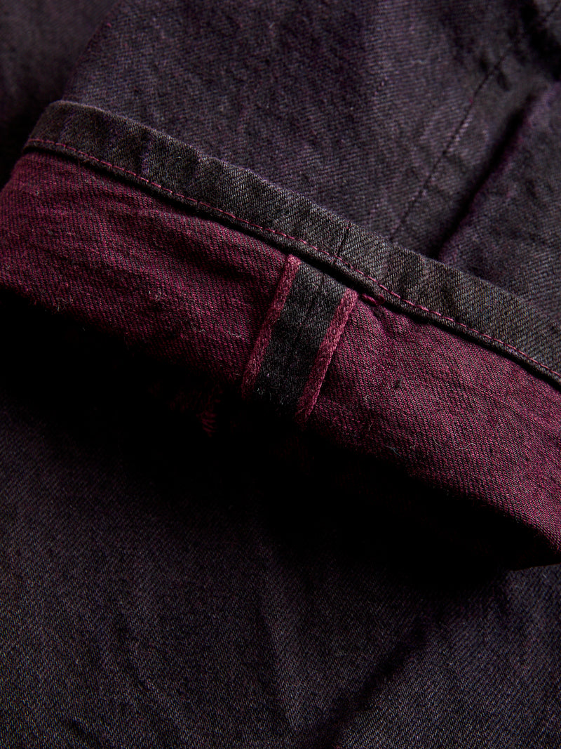 130 "Hadal Purple Overdye" 16oz Selvedge Denim - High Rise Taper Fit