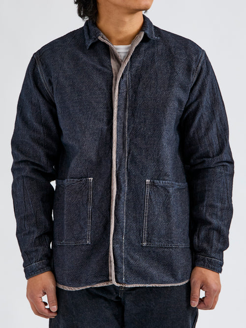 464 Webbing Fly Shirt in Saddened Wattle Denim