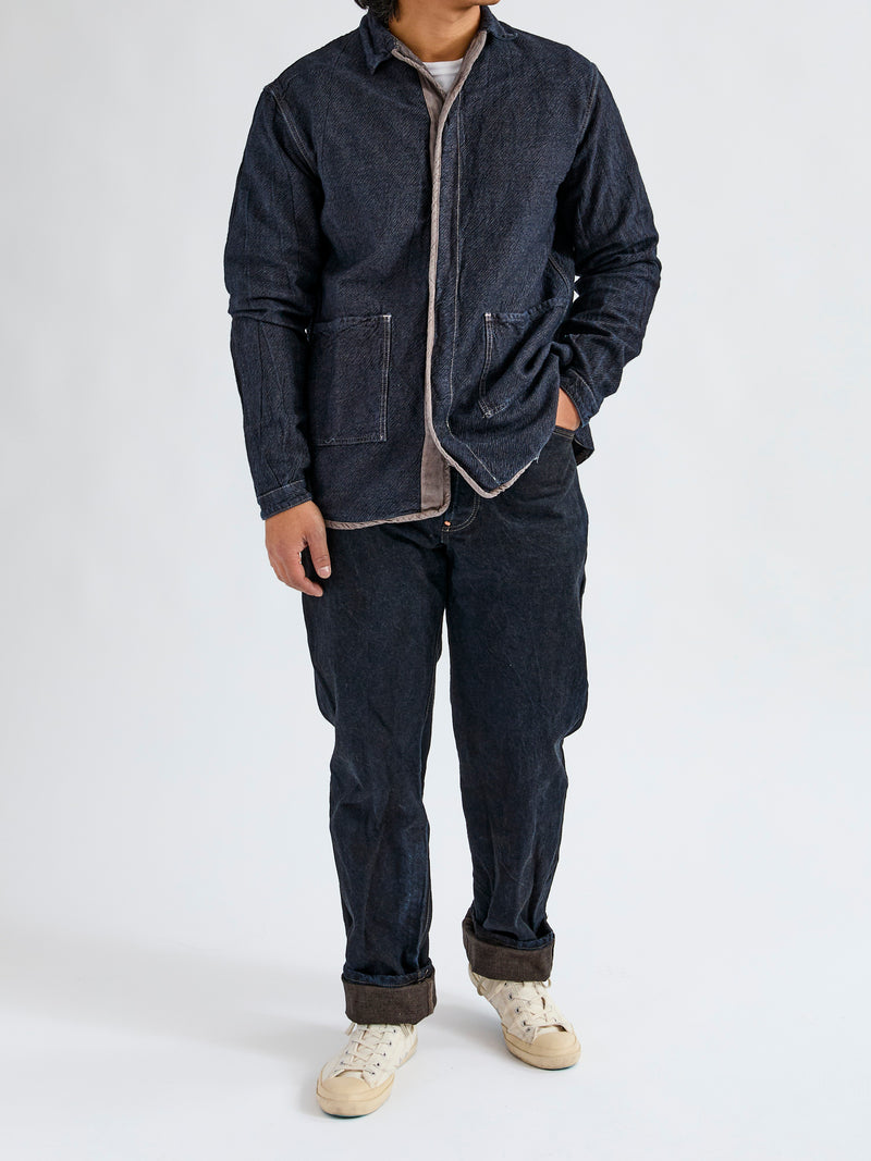 464 Webbing Fly Shirt in Saddened Wattle Denim