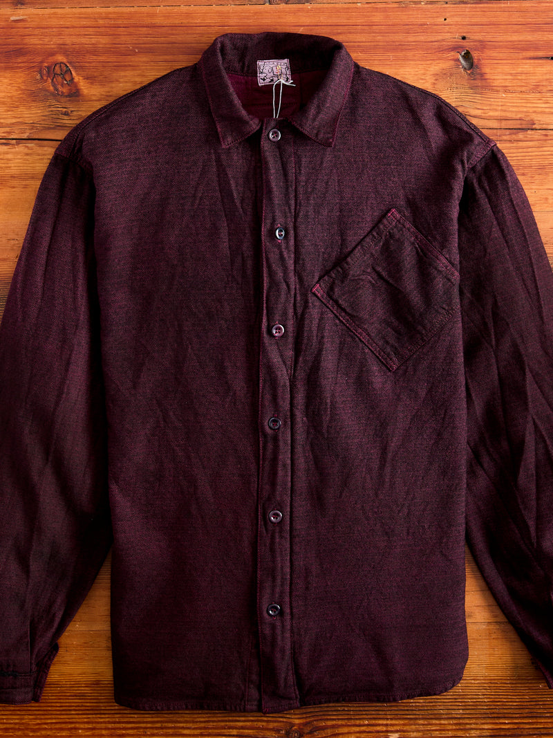 465 Argyle Chest Pocket Shirt in Hadal Library Herringbone