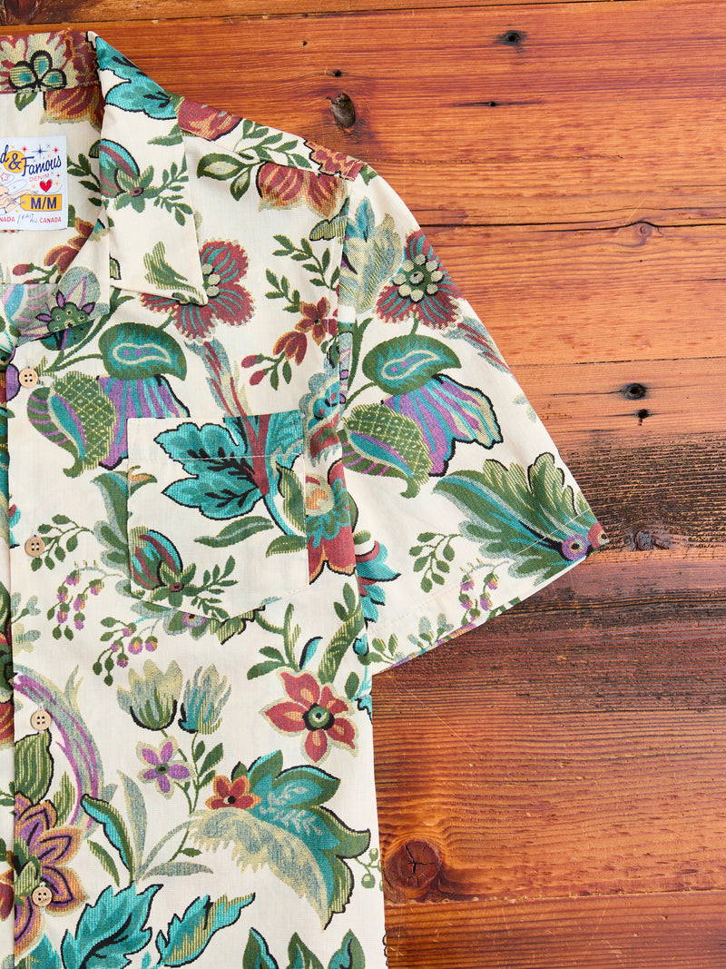 "Vintage Pique" Aloha Shirt in Ecru