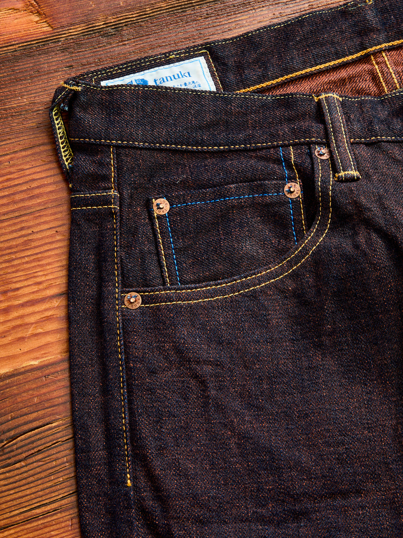 202KH "Kakishibu" 14.5oz Selvedge Denim - High Tapered Fit