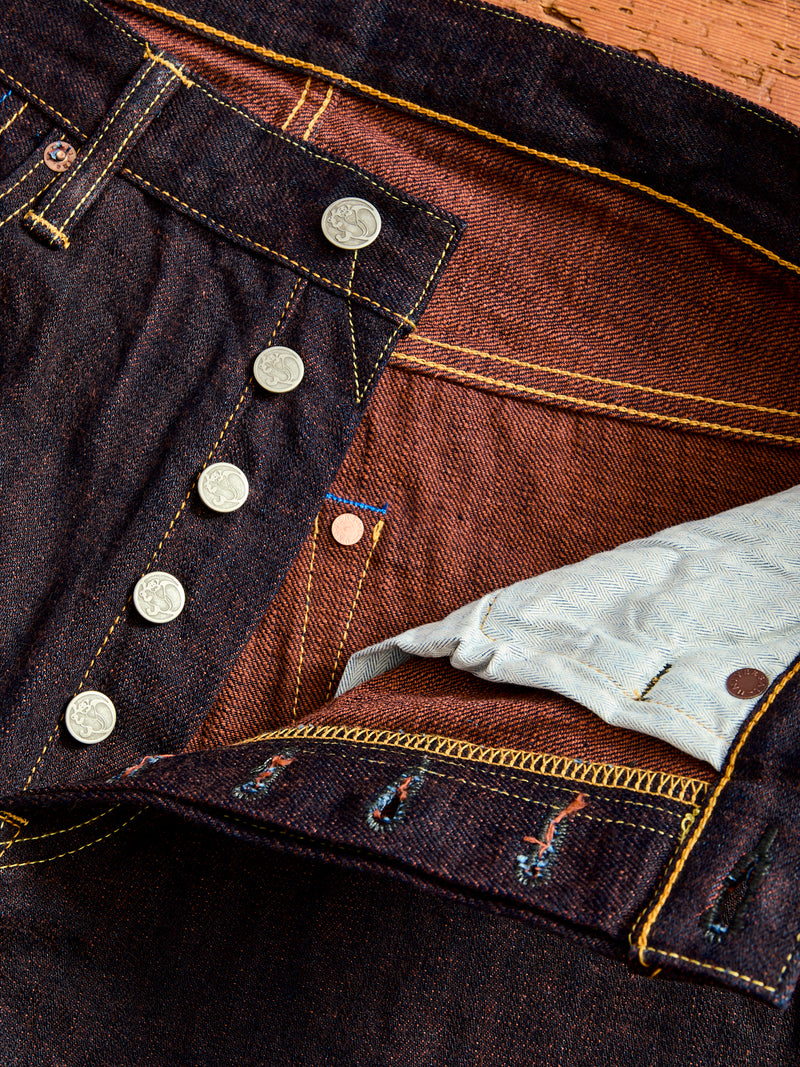 202KH "Kakishibu" 14.5oz Selvedge Denim - High Tapered Fit