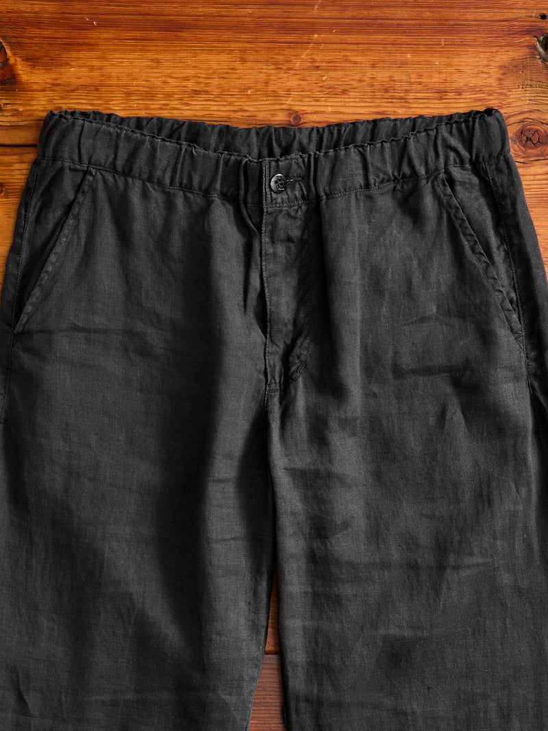 Linen Easy Pants in Black