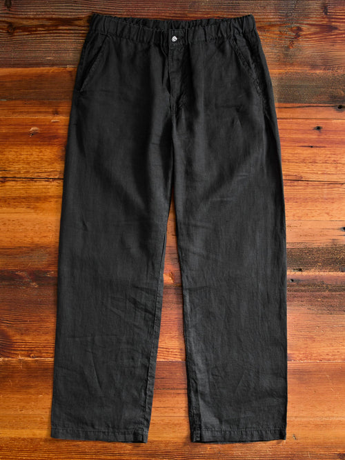 Linen Easy Pants in Black
