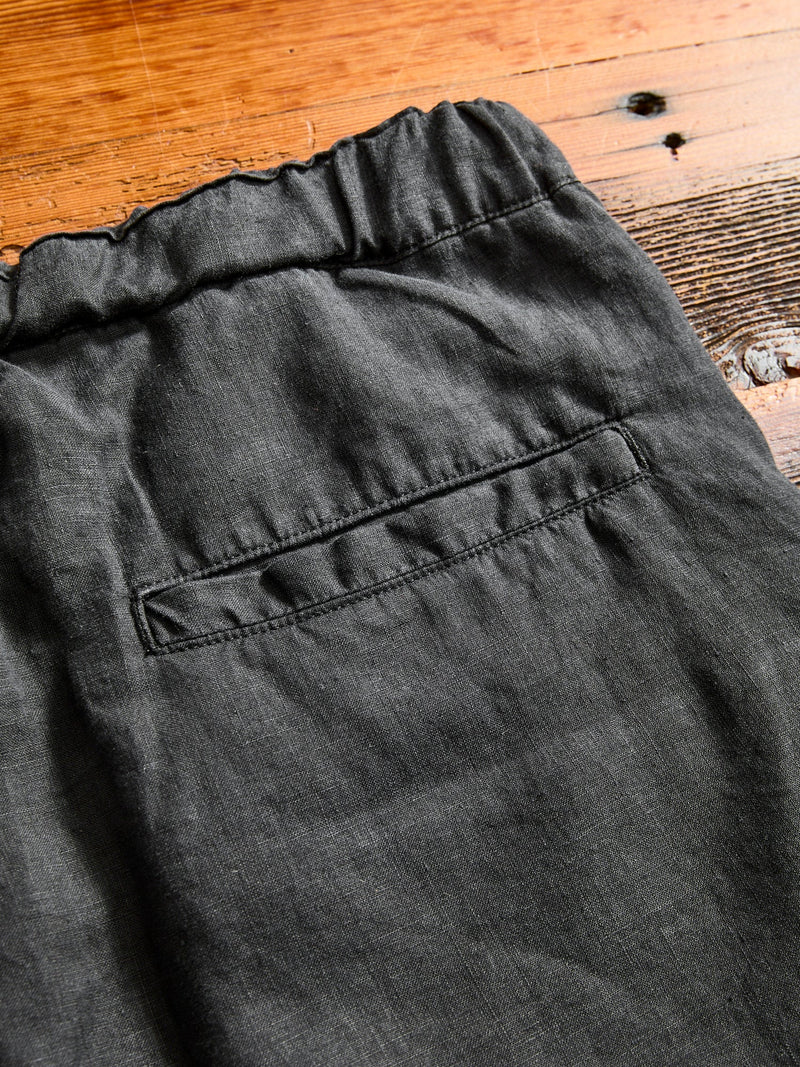 Linen Easy Pants in Black