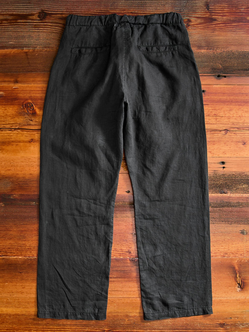 Linen Easy Pants in Black