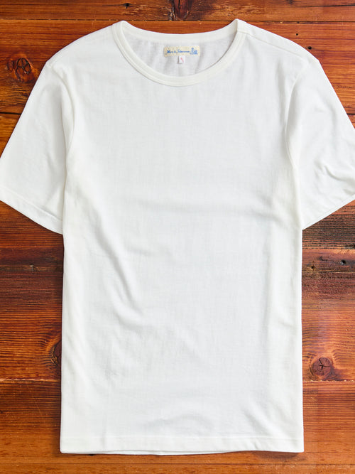 1950s "Good Originals" 5.5oz Loopwheel T-Shirt in White