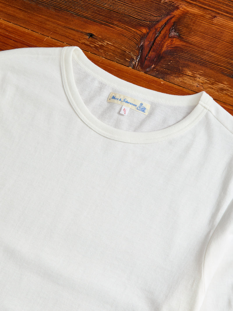 1950s "Good Originals" 5.5oz Loopwheel T-Shirt in White