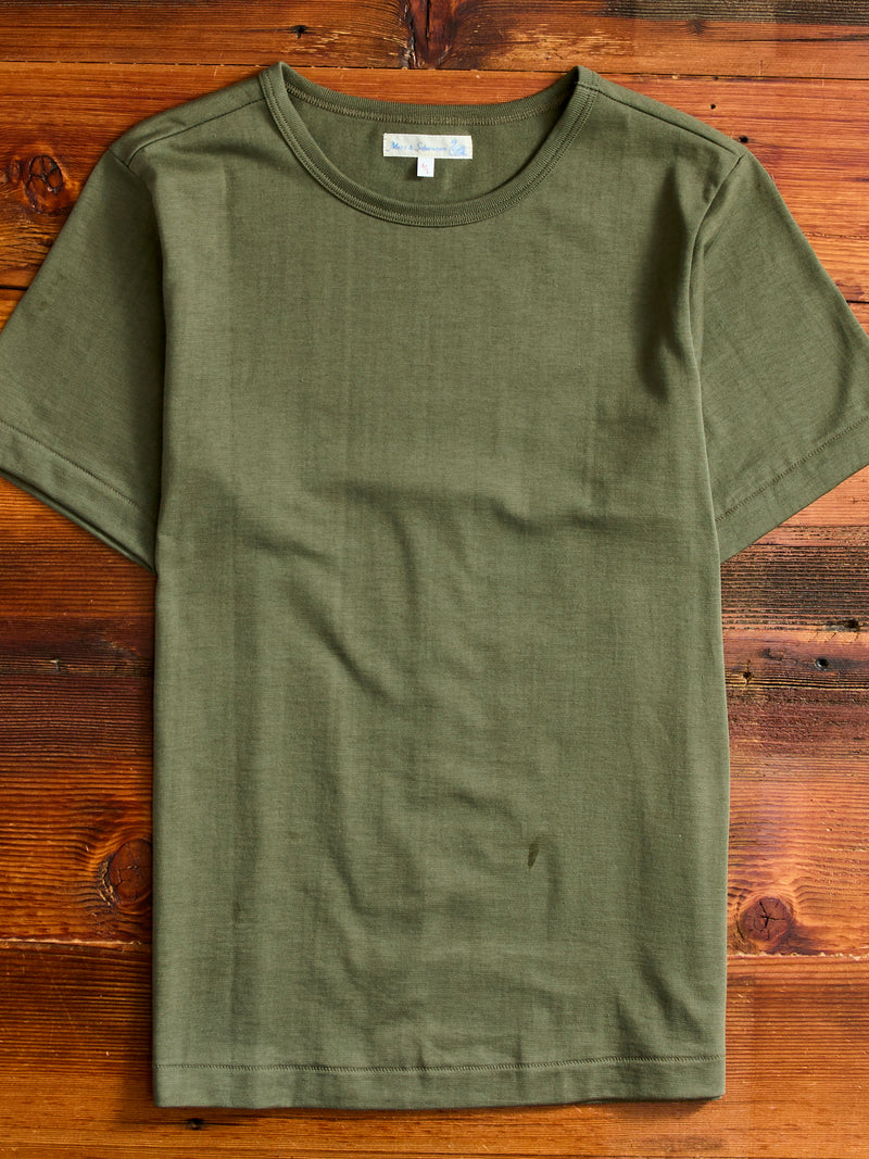 215 "Good Originals" Heavyweight 7.2oz Loopwheel T-Shirt in Army