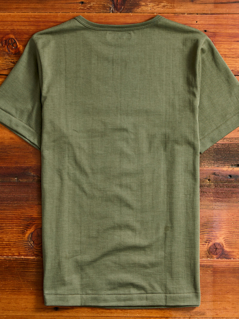 215 "Good Originals" Heavyweight 7.2oz Loopwheel T-Shirt in Army