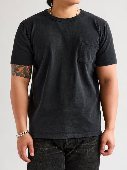 Pigment Dyed Pocket Tee in Black