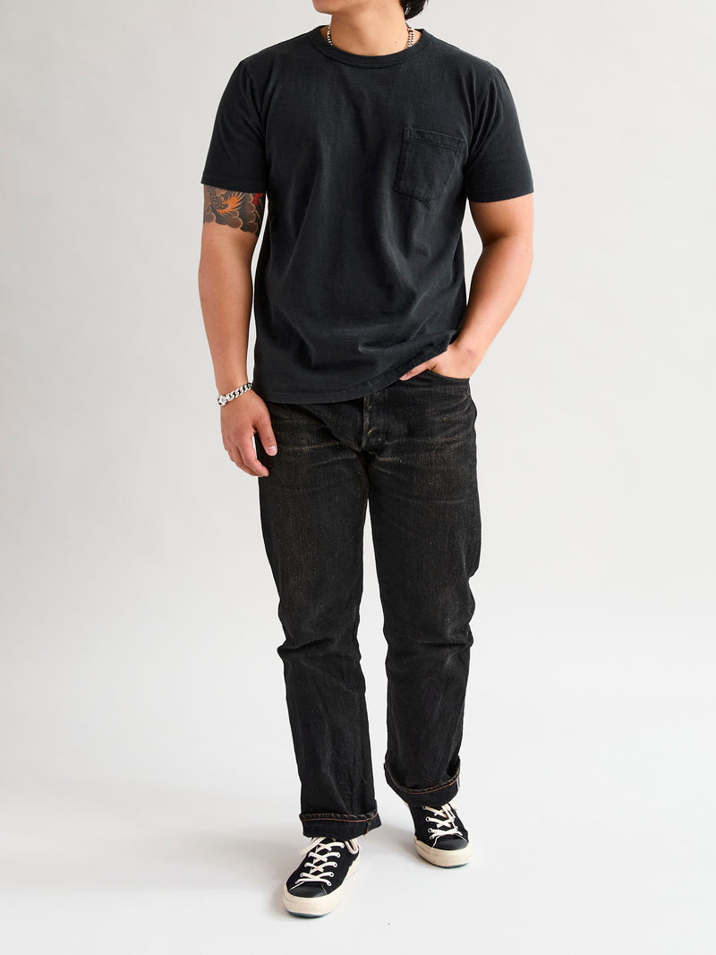 Pigment Dyed Pocket Tee in Black