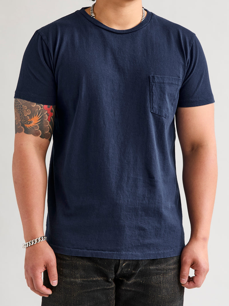 Short Sleeve Crew Tee in Blue Indigo