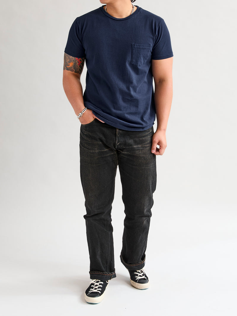 Short Sleeve Crew Tee in Blue Indigo