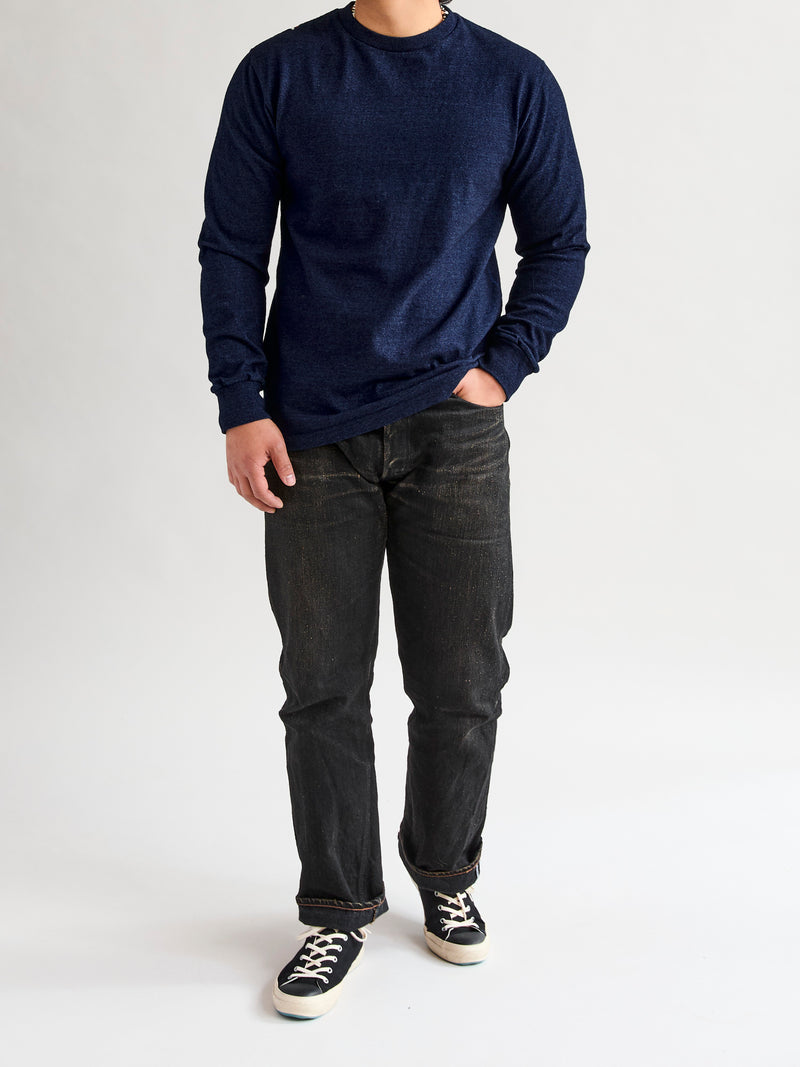 HSLS Heavy Shinkai Long Sleeve T-Shirt in Indigo