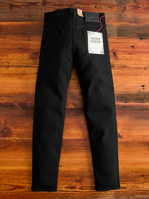 "Black Kikko" 12.5oz Jacquard Denim - Easy Guy Fit