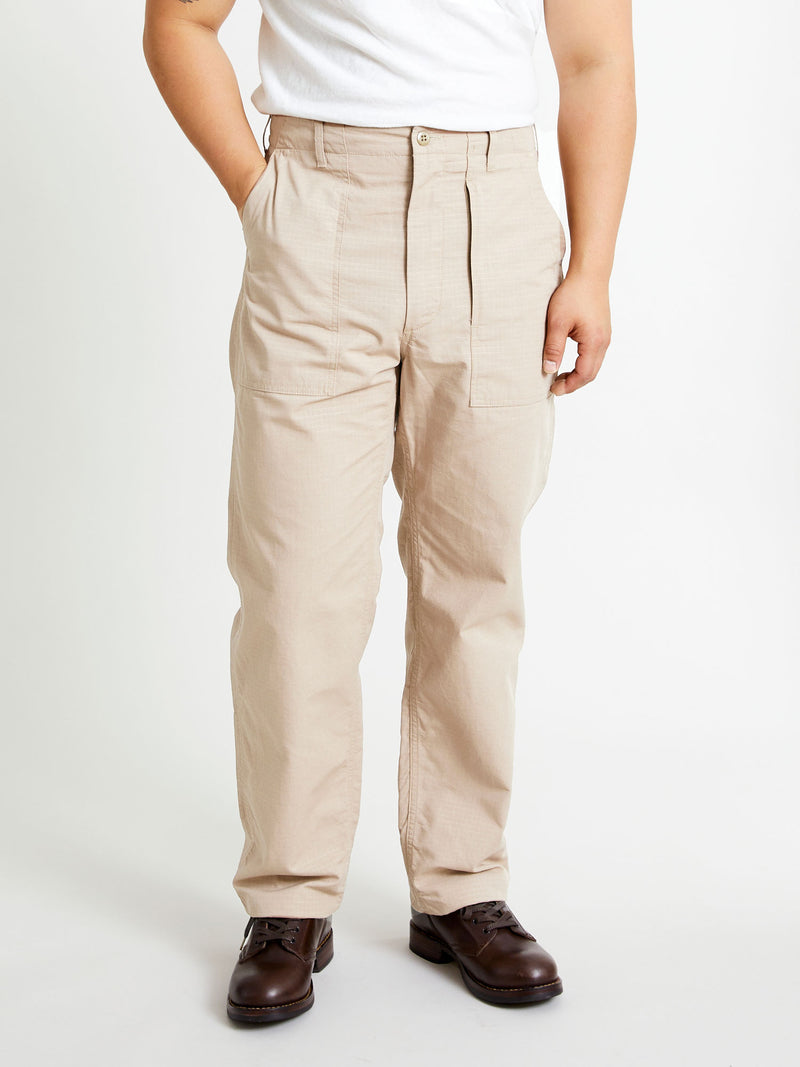 Fatigue Pants in Khaki Cotton Ripstop