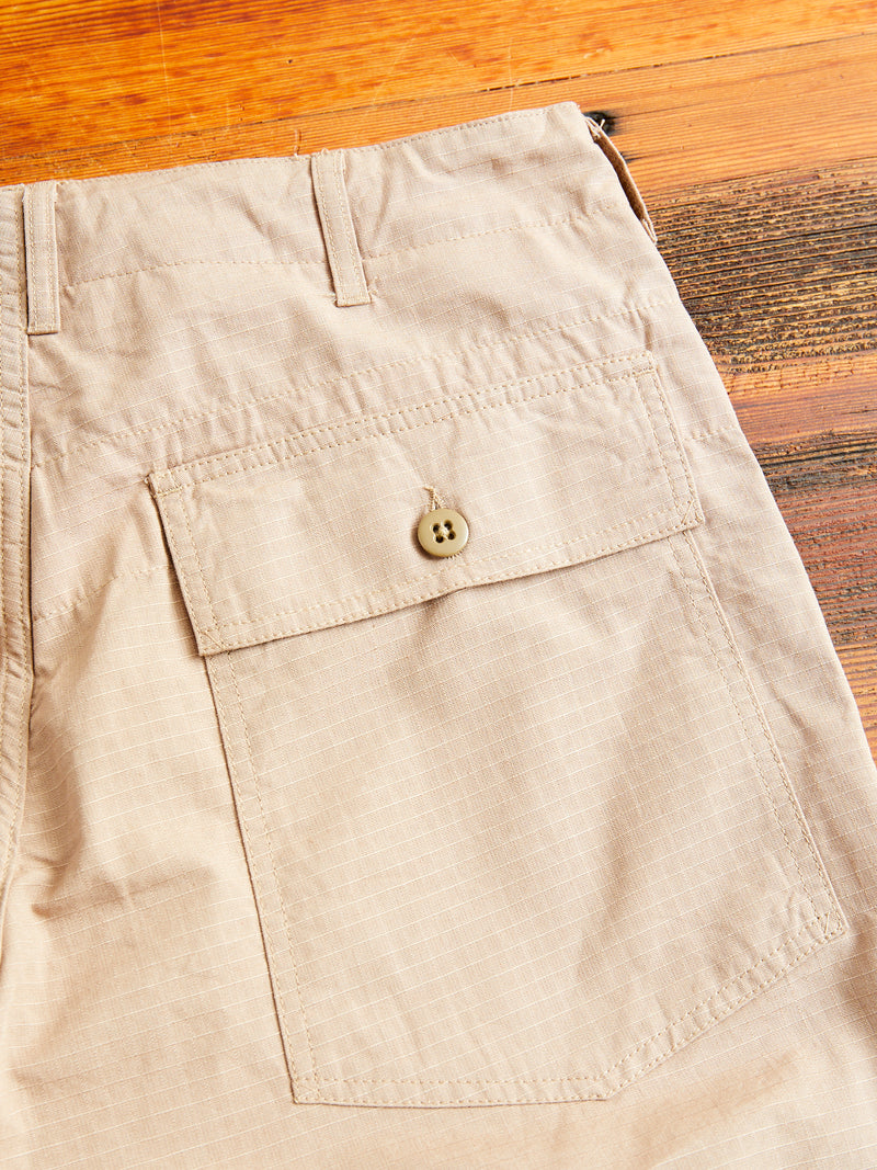 Fatigue Pants in Khaki Cotton Ripstop