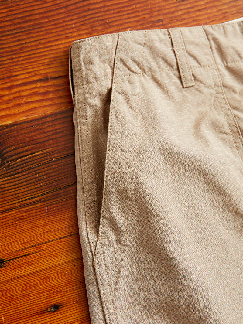 Fatigue Pants in Khaki Cotton Ripstop