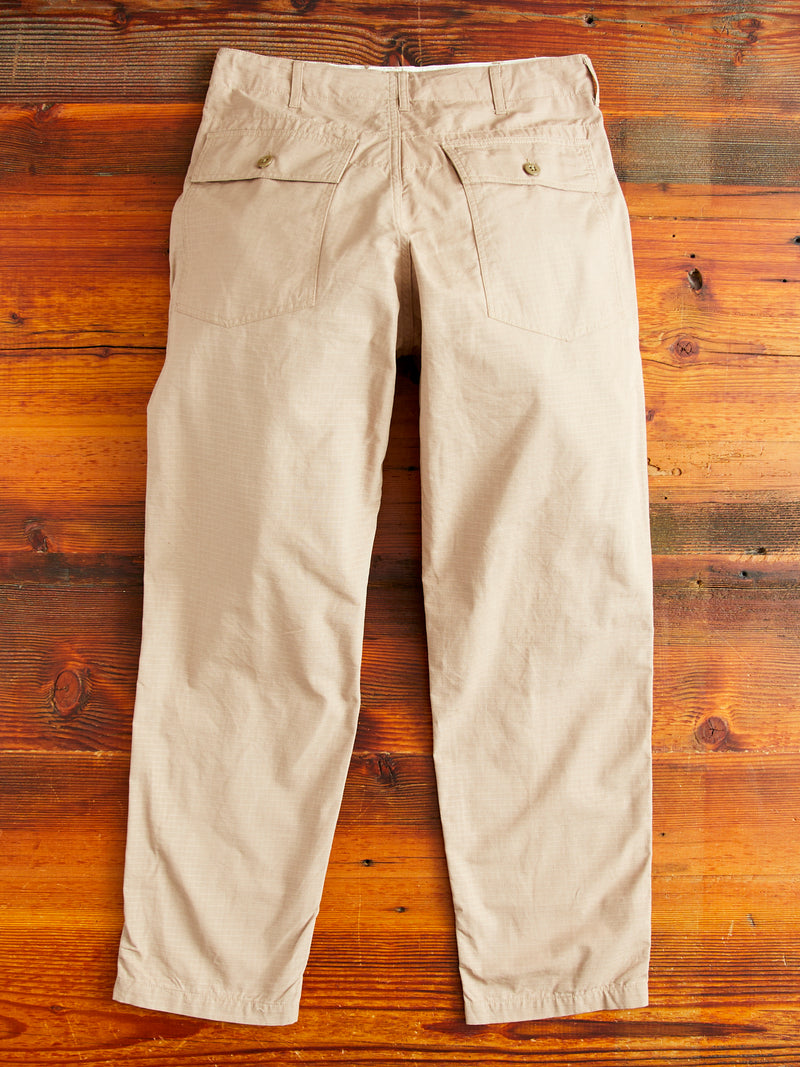 Fatigue Pants in Khaki Cotton Ripstop